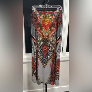 223. ECI New York Colorful Paisley Maxi Skirt